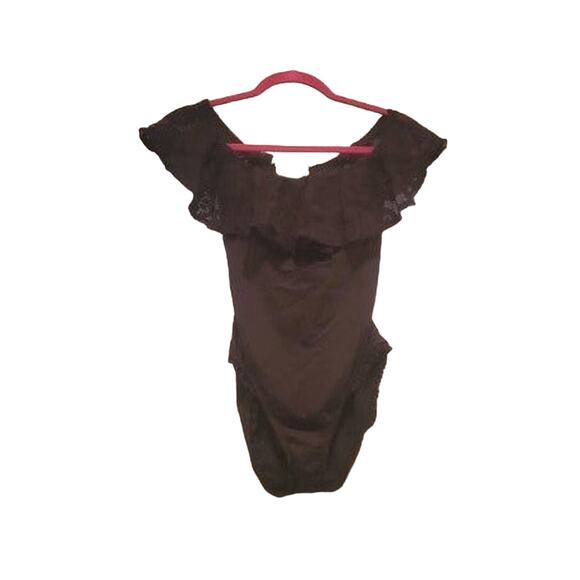 NWT Cole - Lace Ruffle Black Swimsuit - Picture 2 of 6